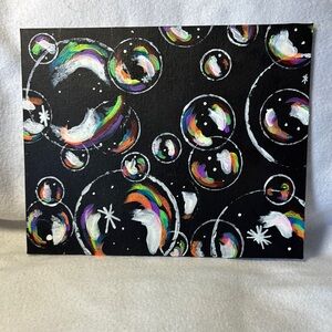 Colorful Bubble Art on Canvas